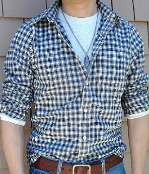 Men's Abercrombie & Fitch Black Checkered Shirt