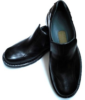 ALDO Black Leather Slip On Loafers