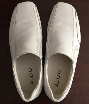 Men's ALDO White Leather Slip On Shoes