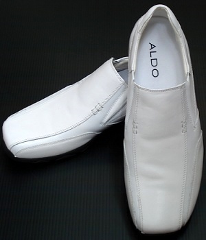 mens white leather slip ons