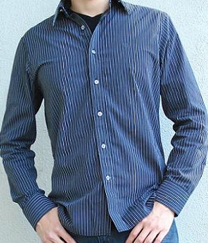 American Eagle Outfitters Striped Long Sleeve Shirt - Men's