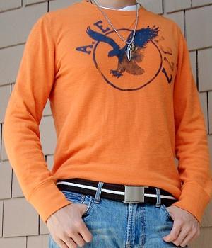 Men's American Eagle Orange Eagle T-Shirt