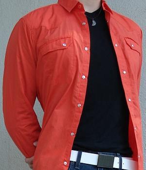 orange shirt mens outfit