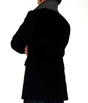 Men's Banana Republic Black Wool Pea Coat