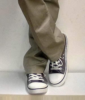 Men's Converse Gray Canvas Sneakers