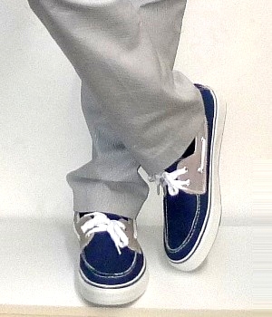 Men's Converse Navy Canvas Boat Shoes