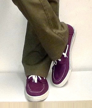 Men's Converse Purple Canvas Boat Shoes