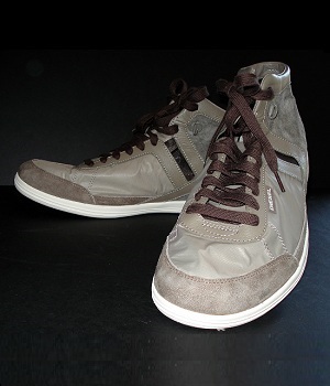 Men's Diesel Grey Leather Fashion Sneakers