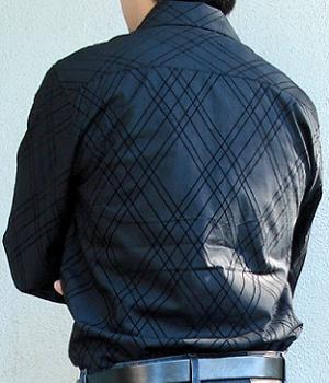 Men's Eighty Eight Black Argyle Dress Shirt