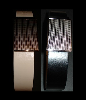 Express Black White Reversible Leather Belt