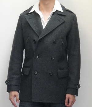 Men's Express Dark Gray Wool Pea Coat