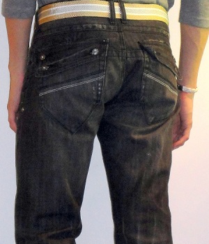 Men's G By Guess Black Low Boot Cut Jeans