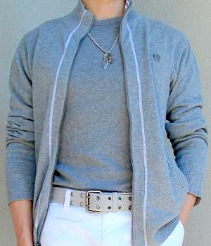 Men's G By Guess Grey Zipper Sweater