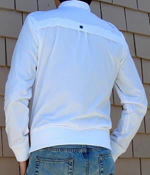 Men's G By Guess White Perforated Nylon Jacket