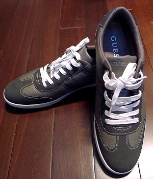 Men's Guess Dark Green Lace Up Fashion Sneakers