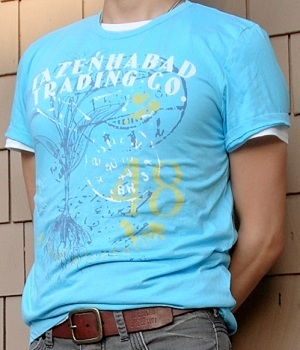 Men's H&M Light Blue Graphic Tee