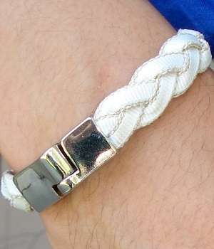 Men's H&M White Woven Bracelet