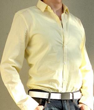 white and yellow shirt mens