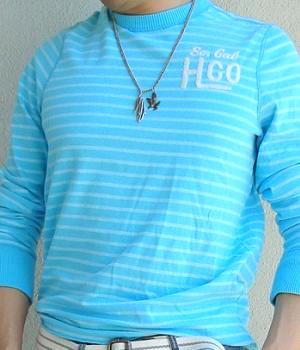 Hollister Co. Blue Crew Neck T-shirt - Men's Fashion For Less