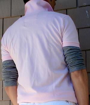 Men's Hollister Pink Polo Shirt