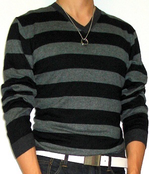 black striped sweater