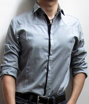 Men's Calvin Klein Gray Button Down Dress Shirt