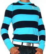 Abercrombie & Fitch Blue Striped Sweatshirt