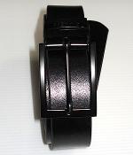 Express Black Leather Belt With Black Rectangle Buckle