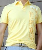H&M Yellow Graphic Polo