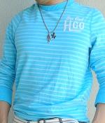 Hollister Blue Striped Sweatshirt