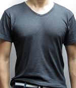 Uniqlo Black Marled V-Neck T-Shirt