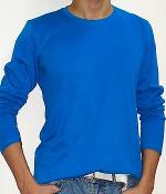 Uniqlo Royal Blue Crew Neck Long Sleeve T-Shirt