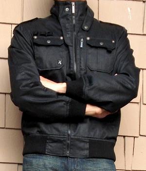 Men's Marc Ecko Cut & Sew Black Bobber Jacket