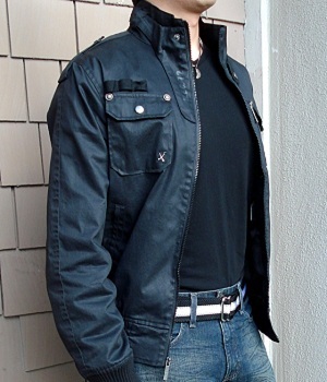 Men's Marc Ecko Cut & Sew Black Bobber Jacket