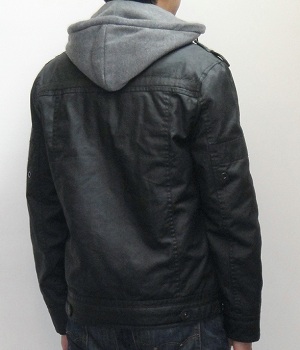 Men's NET Black Military Zip Hoodie Jacket