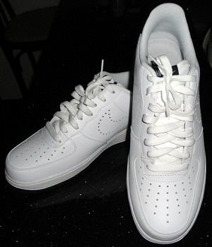 Nike white running shoes