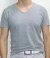 Zara Gray V-neck Short Sleeve T-shirt Zara Gray V-neck Short Sleeve T-shirt
