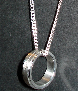 Silver Ring Pendant Necklace