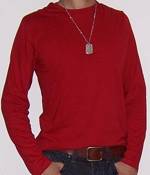 Men's Uniqlo Red Long Sleeve T-Shirt