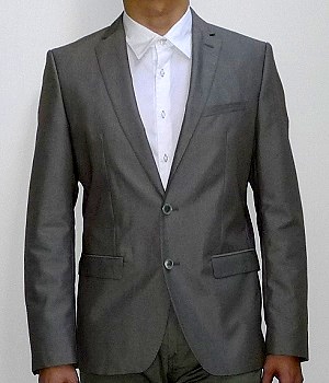 Men's Zara Khaki Two Button Blazer