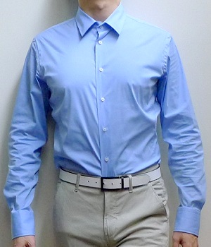 Men's Zara Light Blue Button Down Dress Shirt