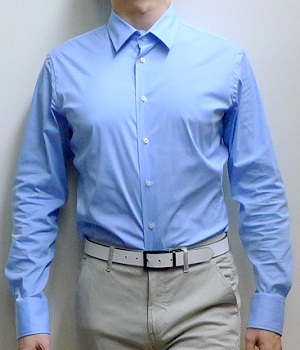 zara light blue shirt