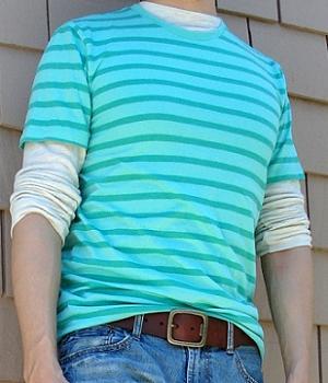 Men's Zoo York Green Striped T-Shirt