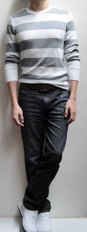 Outfits with Gray Polyester Sweater - Men's Fashion For Less