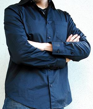 Armani Exchange Black Dress Shirt - Men's Fashion For Less